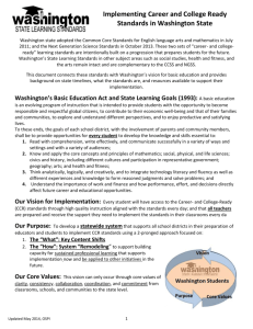 Implementing Career and College Ready Standards in Washington