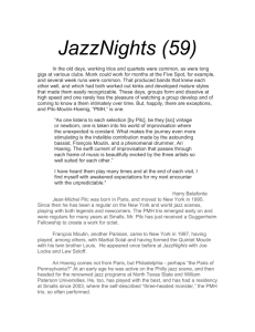 JazzNights 59, Jean-Michel Pilc, François Moutin, Ari Hoenig