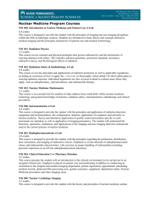 Nuclear Medicine Program Course Descriptions