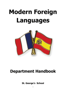 to – MFL Department Handbook