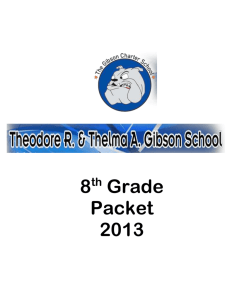 8th grade math packet - Gibson Charter School