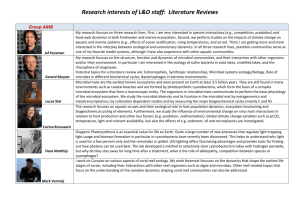 Research interests of L&O staff: for literature reviews topics