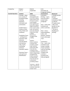 LA 1-2 Curriculum Map Gen Ed