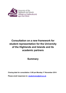 Consultation on a new framework for student representation for the