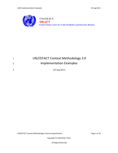 UN/CEFACT Context Methodology Technical Specification