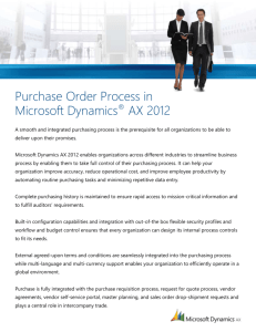 Purchase Order Process in Microsoft Dynamics AX 2012