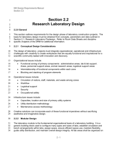 Section 2.2 Research Laboratory Design