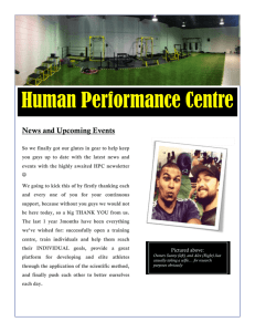 hpc newsletter1 - human performance centre