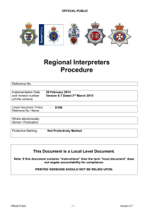 Regional Interpreters Procedure - Avon and Somerset Constabulary