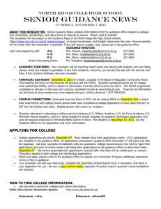 act and sat testing - North Ridgeville City Schools