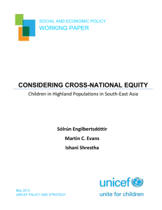 Children in Highland Populations in South-East Asia