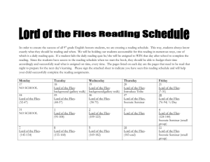 Lord of the Flies Reading Schedule In order to ensure the success of