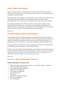 What is Sport Psychology