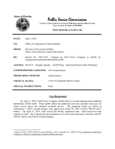 Recommendation - Florida Public Service Commission