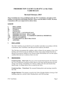 YARD RULES Revised February 2015
