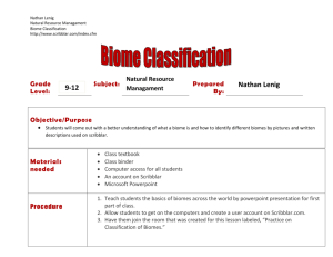 Classification of Biomes