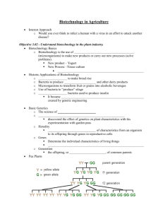 Biotechnology in Ag Guided Notes