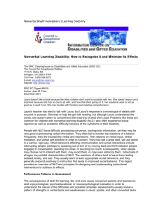Right-hemispheric Learning Disability