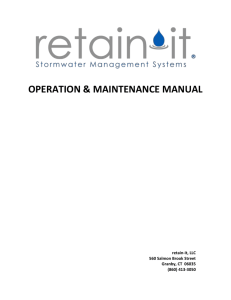 operation & maintenance manual - retain