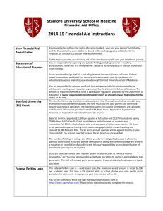 2014-15 Financial Aid Instructions - Stanford University School of