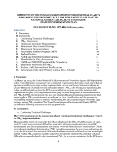 I. Summary - Texas Commission on Environmental Quality