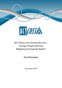 Key Messages - ACT Council of Social Service