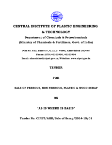 tender - Central Institute of Plastics Engineering & Technology