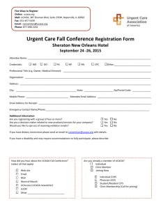 Registration Form - Urgent Care Association of America