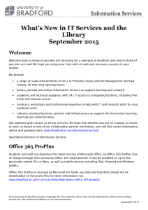 What`s New in IT Services and the Library September 2015