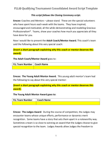 Awards Script template - Engineering Education Outreach