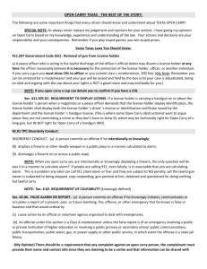 Texas Open Carry Word Doc