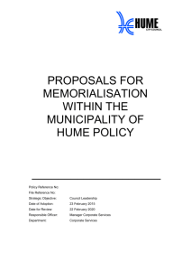 POLICY WRITING - Hume City Council