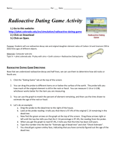 radiometric dating human bones