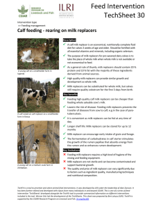 Techsheet30 - Calf rearing on milk replacers