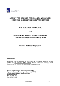 Industrial Robotics White Paper Proposal Template