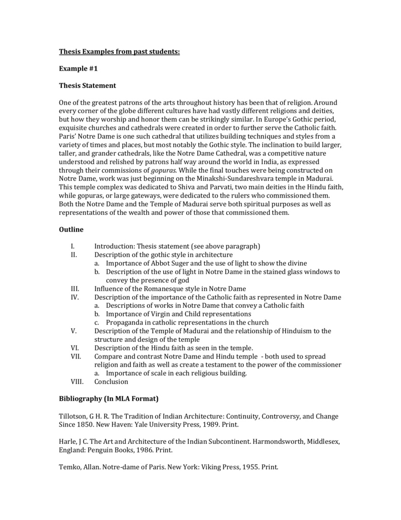 Art Thesis Statement Examples : How To Write A Tentative Outline For Research Paper Examples ...
