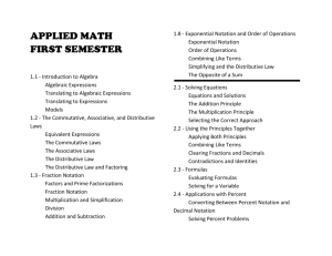 Applied Math Topics