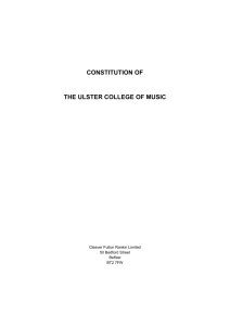 Constitution 2014 - Ulster College of Music