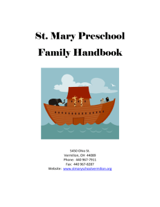 2015-2016 St. Mary Preschool Handbook