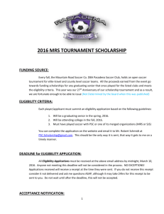 2015 MRS Tournament Scholarship Guidelines