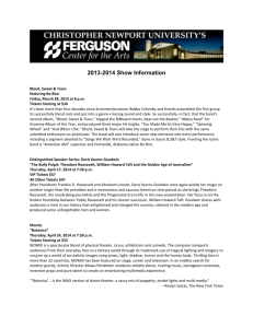 2013-2014 Show Information - Ferguson Center for the Arts