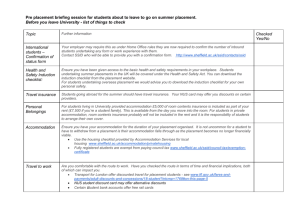 Summer Placement Checklist