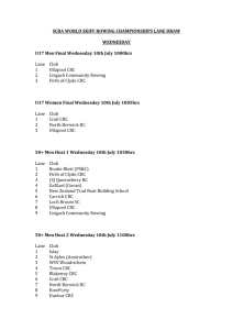 SCRA WORLD SKIFF ROWING CHAMPIONSHIPS LANE DRAW