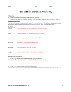 Rock and Boat Worksheet Answer Key