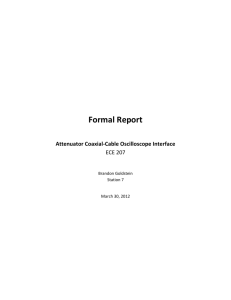 Formal Report Attenuator Coaxial-Cable