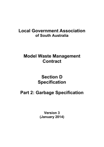 Part 2 - Garbage Specification - Local Government Association of