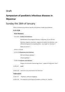Symposium of paediatric infectious diseases in Myanmar