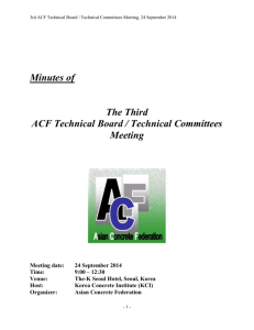 Minutes of The Third ACF Technical Board / Technical Committees