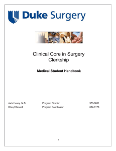 Surgery clinical core handbook - Duke Surgery