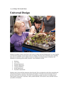 Universal Design of Instruction